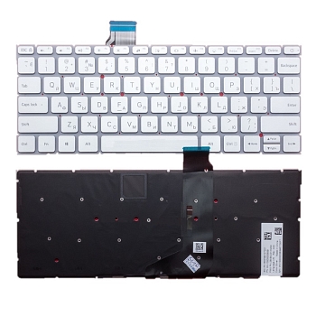 Клавиатура для ноутбука Xiaomi Air 12.5 серебряная, с подсветкой